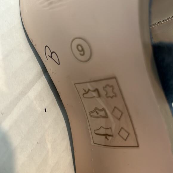 SOLE SOCIETY Women's Delilah Suede Leather Fringe Block Heel Sandal Shoes Blue 9 - Picture 12 of 12